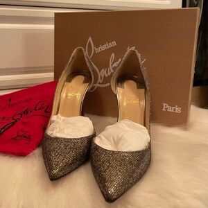 Christian Louboutin Silver Stiletto Heels